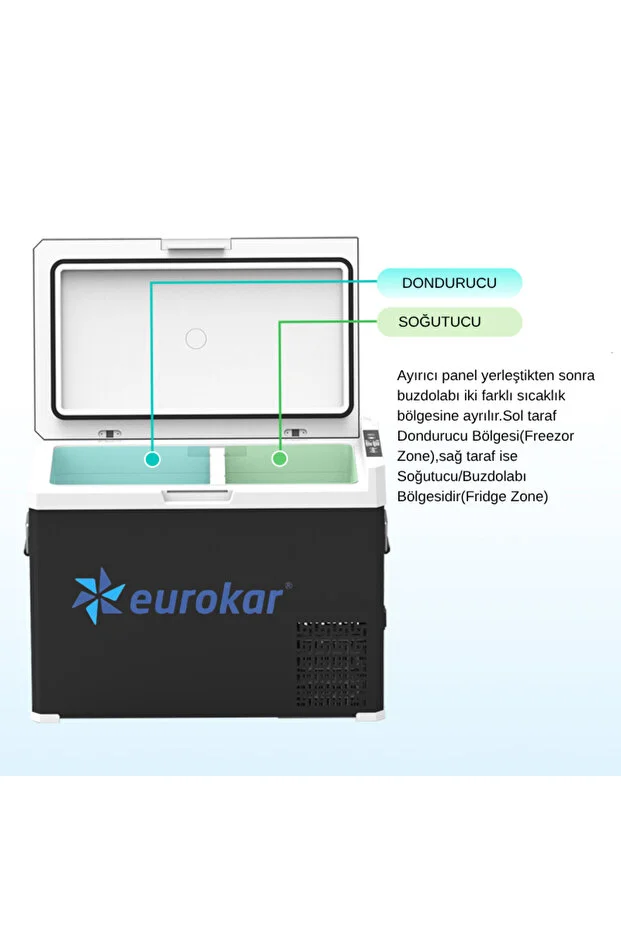 KIM-4753 Oto Buzdolabı | 40 L Kapasite & 12V/24V & USB Çıkış & Tekerlekli